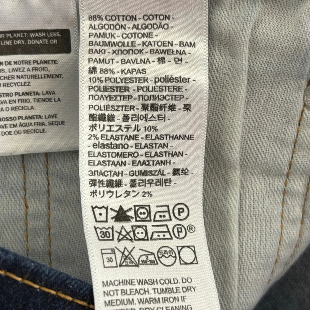 Levi Strauss 512 Slim Taper Jeans Mens 33x30 Dark Wash Stretch 28